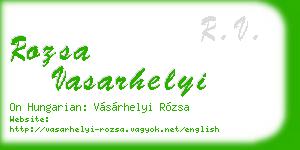 rozsa vasarhelyi business card