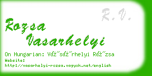 rozsa vasarhelyi business card